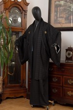 DEAR VANILLA JAPANESE KIMONO/HAORI ENSEMBLE SET MEN'S AUTHENTIC JAPANESE SAMURAI picture