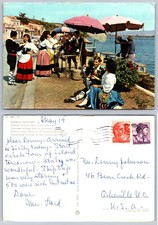 Messina-Ganzirri Sicily Italy Postcard - Sicilian Costumes 1950s picture