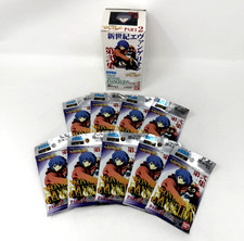 Vintage 1997 Evangelion Carddass Masters Part 2 Booster Pack Lot 9pc Ultra Rare picture