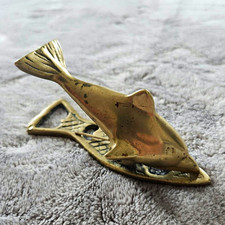 Vintage Solid Brass Dolphin Bottle Opener/Clip picture