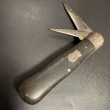 Winsted CT 2 Blade Folding Knife w/Black Wooden Handles Vintage 1856-1930 Empire picture