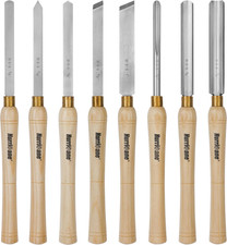 8Pc Wood Lathe Chisel Set, M2 HSS Wood Turning Tools with 10