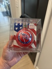 VTG 2000s Topperscot “America – United We Stand” Glass Ornament NEW in Box Kmart picture