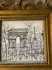 Rustic Vintage Photo Frame With  Arc de Triomphe in Paris picture