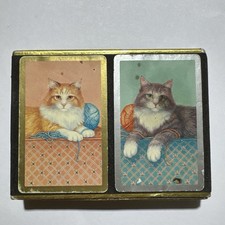 Congress Playing Cards Cats Double Deck Complete vintage picture