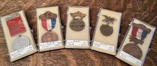Antique Grand Army Of The Republic Civil War Veteran Encampment Medal Badge Lot picture