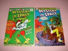 Mystery in Space #105 & #108 both around FN 6.0 from 1966 DC F fine C175 picture