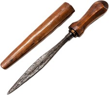 18th century era Siamese/Burmese ceremonial dagger knife with carved wooden grip picture