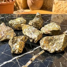 Gold Chalcopyrite Ore Rough Raw Stones (By The Piece Or Pound) Genuine Mineral picture