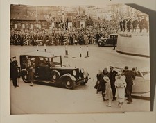 King George VI Queen Elizabeth Portsmouth 1937 Photo Coronation Fleet Press Photo picture