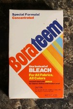 Vintage 1980s Borateem Plus Borax Washing Detergent Bleach 4oz - New Old Stock picture