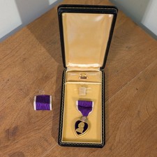 US Army Purple Medal Heart Case Badge Award Medal, Ribbons WW2 WWll era see pics picture