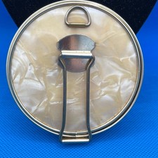 Vintage Celluloid Women Small Retractable 1950s Glamour MCM Travel Mirror Japan picture