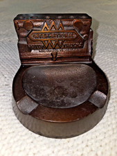 Vntg International Harvester Indianapolis motor works Cast Bronze ash tray 1939 picture