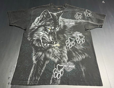 Harley-Davidson Wolf Paw Print Graphic T-Shirt Black Size XL picture