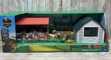 Country Life by NewRay Horse Stable Barn & Animals 23 Pc Toy set NIB picture