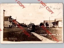 c1912 Main St Street BEMIS South Dakota SD Trolley Interurban Deuel RPPC picture