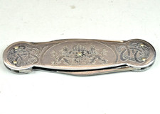 Vintage Emil Olsson Eskilstuna Sweden 3-Blade Pen Knife Swedish Coat of Arms picture