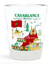 Casablanca Morocco Landmarks and Icons Collage Shot Glass picture