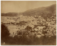 U.S. Virgin Islands, St Thomas, Panorama Vintage Albumen Print Albumen Print picture