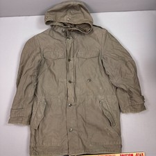 German Military Jacket Mens Medium Green Bundeswehr Cold Weather Zipper Broken picture