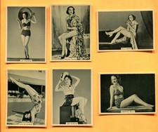 1939 BRITISH AMERICAN TOBACCO CARD LOT GRACE AND BEAUTY 2ND SERIES 6 DIFFERENT picture