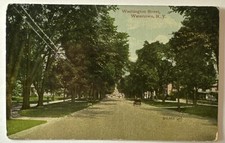 Vintage Postcard, Watertown New York, Washington Street, Posted 1912 picture