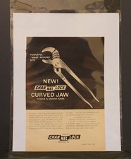 Channel Lock Curved Jaw Tounge & Groove Pliers Powerful Bite Vtg Print Ad 1968 picture