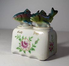 VTG 1950'S FISH NODDER SALT & PEPPER SHAKERS picture