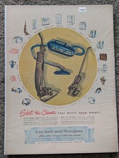 Westinghouse Appliances Ad Vintage 1940s Mid Century Household Wall Art 1947 picture