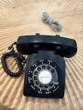 Vintage ITT BLACK Rotary Dial Desk Table Top Telephone picture