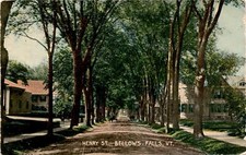 Henry St, Bellows Falls, VT, Mrs. Manley Frank, West Valley Postcard picture