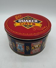 Vintage 1983 Quaker Oats Tin Limited Edition Round Storage GREAT CONDITION picture