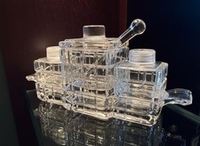Vintage Heisey Condiment Set / Victorian 1425 / COMPLETE / RARE picture