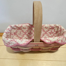 Longaberger 2000 Whitewashed Horizon of Hope Basket w/ Liner, Handwoven picture