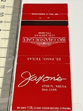 Matchbook Cover  Jaxon’s   Rio Grand Cafe  EL Paso, Texas  Unstruck gmg picture