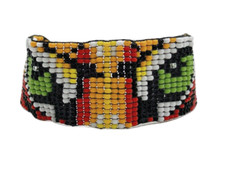 Shipibo Beaded Bracelet | Ayahuasca Jaguar Inspired  |  Adjustable 1.25