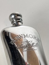 Vintage Bowmore Islay Single Malt Scotch Whisky Hip Pocket Flask Silver Metal picture