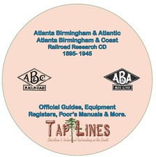 ATLANTA BIRMINGHAM & COAST & PREDECESSOR HISTORICAL RESEARCH SCANNED TO CD picture