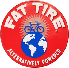 New Belgium Fat Tire Stamped Steel Oversized Sign picture