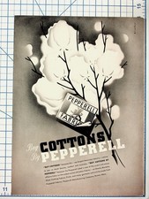 Vintage Pepperell Cottons Fabrics Magazine Print Ad Cotton Plant Boston Mass. picture