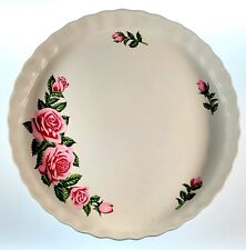 Christineholm Porcelain Rose Fluted Quiche/Pie Plate 9.5