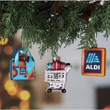 Aldi Christmas Ornaments Set Of 3 New In Box Add a Gift Message NWT 2024 picture