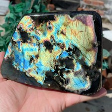 3.38LB Natural Labradorite Quartz Crystal Stone Specimen Healing G8046 picture