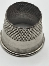 Vintage Metal Sewing Thimble Dimpled Design Hand Sewing Notion Tool picture