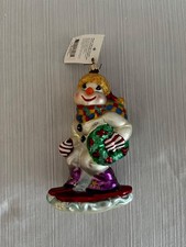christopher radko christmas ornaments-snowman with wreath picture