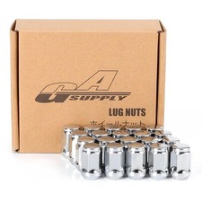 20pc Chrome 1/2-20 Closed End Bulge Acorn Lug Nuts 20PCS Silver Lug Nuts picture
