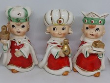 Rare Vintage Commodore The Three Wisemen Christmas Candle Set Japan 1950's picture