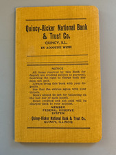 1920s Quincy-Ricker National Bank Passbook Unused Charter 3752 Illinois Ephemera picture