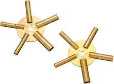 Universal Brass Clock Key for Winding Clocks, Odd and Even Numbers picture